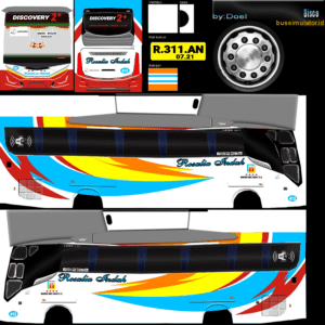 Livery Bussid Pariwisata HD Bus Rosalia Indah by Doel